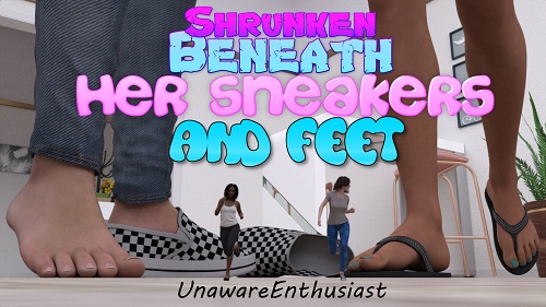 UnawareEnthusiast - Shrunken Beneath Her Sneakers and Feet